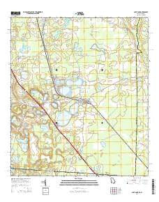 Lake Park Georgia Current topographic map, 1:24000 scale, 7.5 X 7.5 Minute, Year 2014