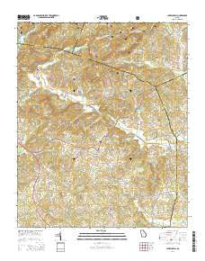 Lake Russell Georgia Current topographic map, 1:24000 scale, 7.5 X 7.5 Minute, Year 2014
