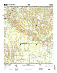 Lax Georgia Current topographic map, 1:24000 scale, 7.5 X 7.5 Minute, Year 2014