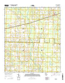 Leary Georgia Current topographic map, 1:24000 scale, 7.5 X 7.5 Minute, Year 2014