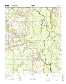 Leefield Georgia Current topographic map, 1:24000 scale, 7.5 X 7.5 Minute, Year 2014