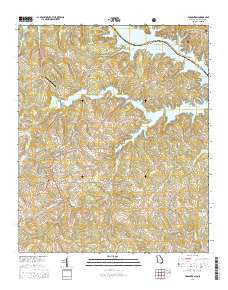Lincolnton Georgia Current topographic map, 1:24000 scale, 7.5 X 7.5 Minute, Year 2014