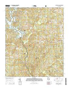 Lloyd Shoals Dam Georgia Current topographic map, 1:24000 scale, 7.5 X 7.5 Minute, Year 2014