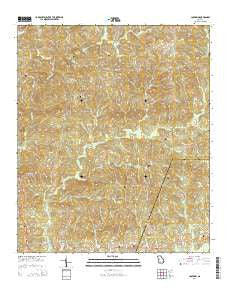 Logtown Georgia Current topographic map, 1:24000 scale, 7.5 X 7.5 Minute, Year 2014