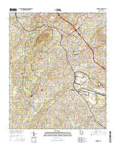 Marietta Georgia Current topographic map, 1:24000 scale, 7.5 X 7.5 Minute, Year 2014