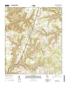 Marshallville Georgia Current topographic map, 1:24000 scale, 7.5 X 7.5 Minute, Year 2014