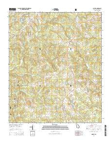 Maxeys Georgia Current topographic map, 1:24000 scale, 7.5 X 7.5 Minute, Year 2014