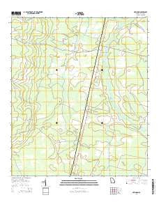 McKinnon Georgia Current topographic map, 1:24000 scale, 7.5 X 7.5 Minute, Year 2014