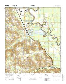 Mechanic Hill Georgia Current topographic map, 1:24000 scale, 7.5 X 7.5 Minute, Year 2014