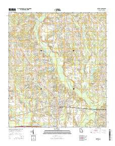 Metter Georgia Current topographic map, 1:24000 scale, 7.5 X 7.5 Minute, Year 2014