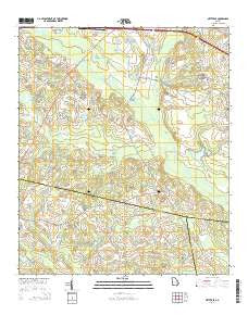 Metter SE Georgia Current topographic map, 1:24000 scale, 7.5 X 7.5 Minute, Year 2014