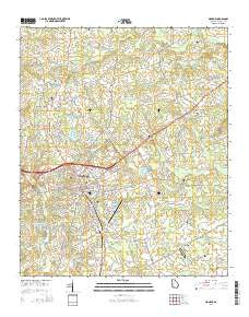 Monroe Georgia Current topographic map, 1:24000 scale, 7.5 X 7.5 Minute, Year 2014
