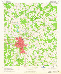 Monroe Georgia Historical topographic map, 1:24000 scale, 7.5 X 7.5 Minute, Year 1964