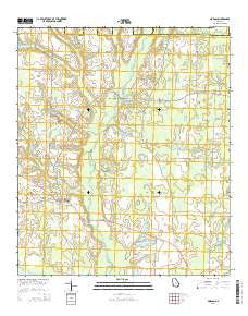 Morgan Georgia Current topographic map, 1:24000 scale, 7.5 X 7.5 Minute, Year 2014