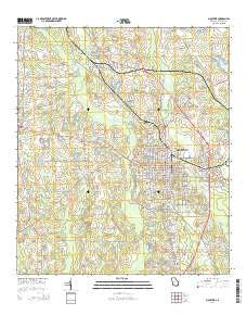 Moultrie Georgia Current topographic map, 1:24000 scale, 7.5 X 7.5 Minute, Year 2014