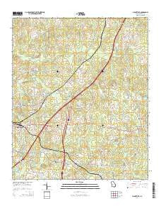 Mountville Georgia Current topographic map, 1:24000 scale, 7.5 X 7.5 Minute, Year 2014