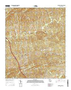 Mulberry Grove Georgia Current topographic map, 1:24000 scale, 7.5 X 7.5 Minute, Year 2014