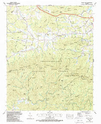 Mulky Gap Georgia Historical topographic map, 1:24000 scale, 7.5 X 7.5 Minute, Year 1988