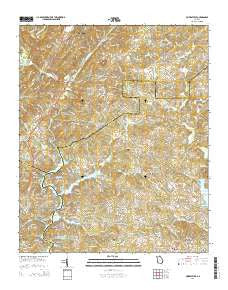 Murrayville Georgia Current topographic map, 1:24000 scale, 7.5 X 7.5 Minute, Year 2014