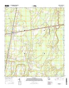 Nahunta Georgia Current topographic map, 1:24000 scale, 7.5 X 7.5 Minute, Year 2014