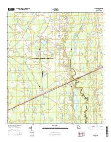 Naylor Georgia Current topographic map, 1:24000 scale, 7.5 X 7.5 Minute, Year 2014