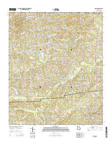 Nebo Georgia Current topographic map, 1:24000 scale, 7.5 X 7.5 Minute, Year 2014