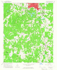 Newnan South Georgia Historical topographic map, 1:24000 scale, 7.5 X 7.5 Minute, Year 1965