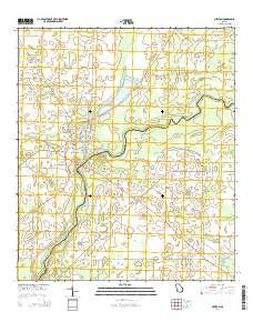 Newton Georgia Current topographic map, 1:24000 scale, 7.5 X 7.5 Minute, Year 2014