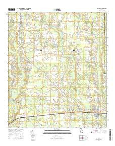 Nicholls Georgia Current topographic map, 1:24000 scale, 7.5 X 7.5 Minute, Year 2014