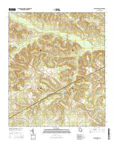 Nicklesville Georgia Current topographic map, 1:24000 scale, 7.5 X 7.5 Minute, Year 2014