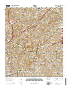 Northeast Atlanta Georgia Current topographic map, 1:24000 scale, 7.5 X 7.5 Minute, Year 2014