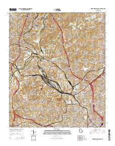 Northwest Atlanta Georgia Current topographic map, 1:24000 scale, 7.5 X 7.5 Minute, Year 2014