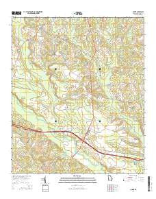 Nunez Georgia Current topographic map, 1:24000 scale, 7.5 X 7.5 Minute, Year 2014