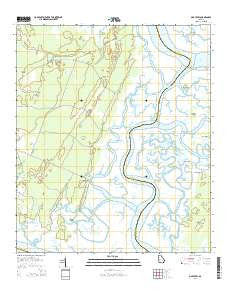 Oak Level Georgia Current topographic map, 1:24000 scale, 7.5 X 7.5 Minute, Year 2014