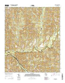 Ochillee Georgia Current topographic map, 1:24000 scale, 7.5 X 7.5 Minute, Year 2014