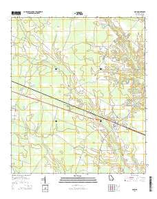 Odum Georgia Current topographic map, 1:24000 scale, 7.5 X 7.5 Minute, Year 2014