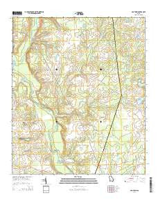 Old Town Georgia Current topographic map, 1:24000 scale, 7.5 X 7.5 Minute, Year 2014