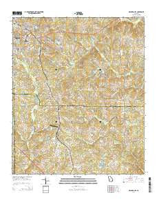 Orchard Hill Georgia Current topographic map, 1:24000 scale, 7.5 X 7.5 Minute, Year 2014