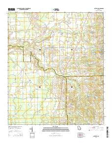 Pateville Georgia Current topographic map, 1:24000 scale, 7.5 X 7.5 Minute, Year 2014