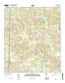 Pavo Georgia Current topographic map, 1:24000 scale, 7.5 X 7.5 Minute, Year 2014