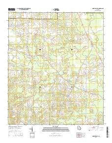 Pineview East Georgia Current topographic map, 1:24000 scale, 7.5 X 7.5 Minute, Year 2014