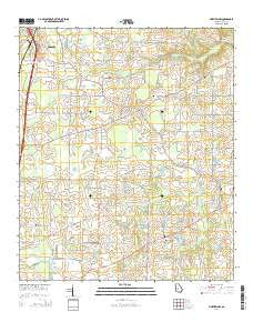Pineview NW Georgia Current topographic map, 1:24000 scale, 7.5 X 7.5 Minute, Year 2014
