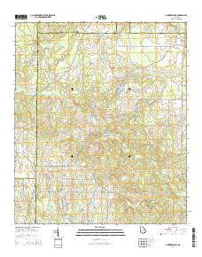 Pineview West Georgia Current topographic map, 1:24000 scale, 7.5 X 7.5 Minute, Year 2014
