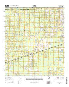 Pretoria Georgia Current topographic map, 1:24000 scale, 7.5 X 7.5 Minute, Year 2014