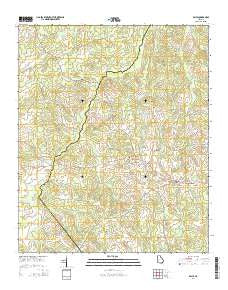 Rayle Georgia Current topographic map, 1:24000 scale, 7.5 X 7.5 Minute, Year 2014