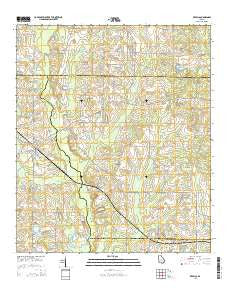 Rebecca Georgia Current topographic map, 1:24000 scale, 7.5 X 7.5 Minute, Year 2014