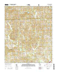 Red Hill Georgia Current topographic map, 1:24000 scale, 7.5 X 7.5 Minute, Year 2014