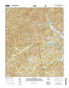 Resseaus Crossroads Georgia Current topographic map, 1:24000 scale, 7.5 X 7.5 Minute, Year 2014