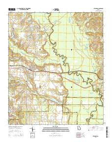 Reynolds Georgia Current topographic map, 1:24000 scale, 7.5 X 7.5 Minute, Year 2014