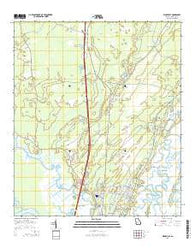 Ridgeville Georgia Current topographic map, 1:24000 scale, 7.5 X 7.5 Minute, Year 2014